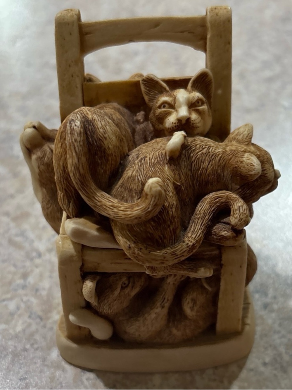 Harmony Kingdom Rumble Seat Cat Themed Trinket Box 1996 England